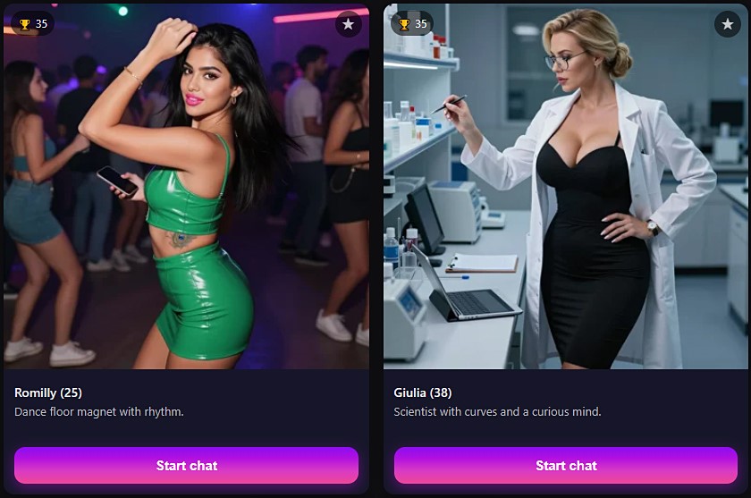 AI roleplay chat bot Secret Vibes