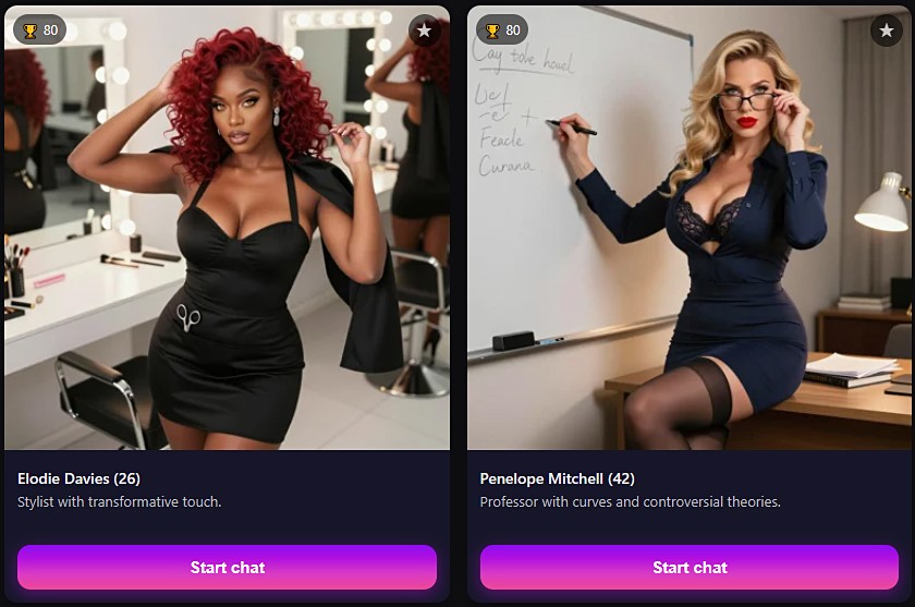 AI roleplay chat bot Secret Vibes